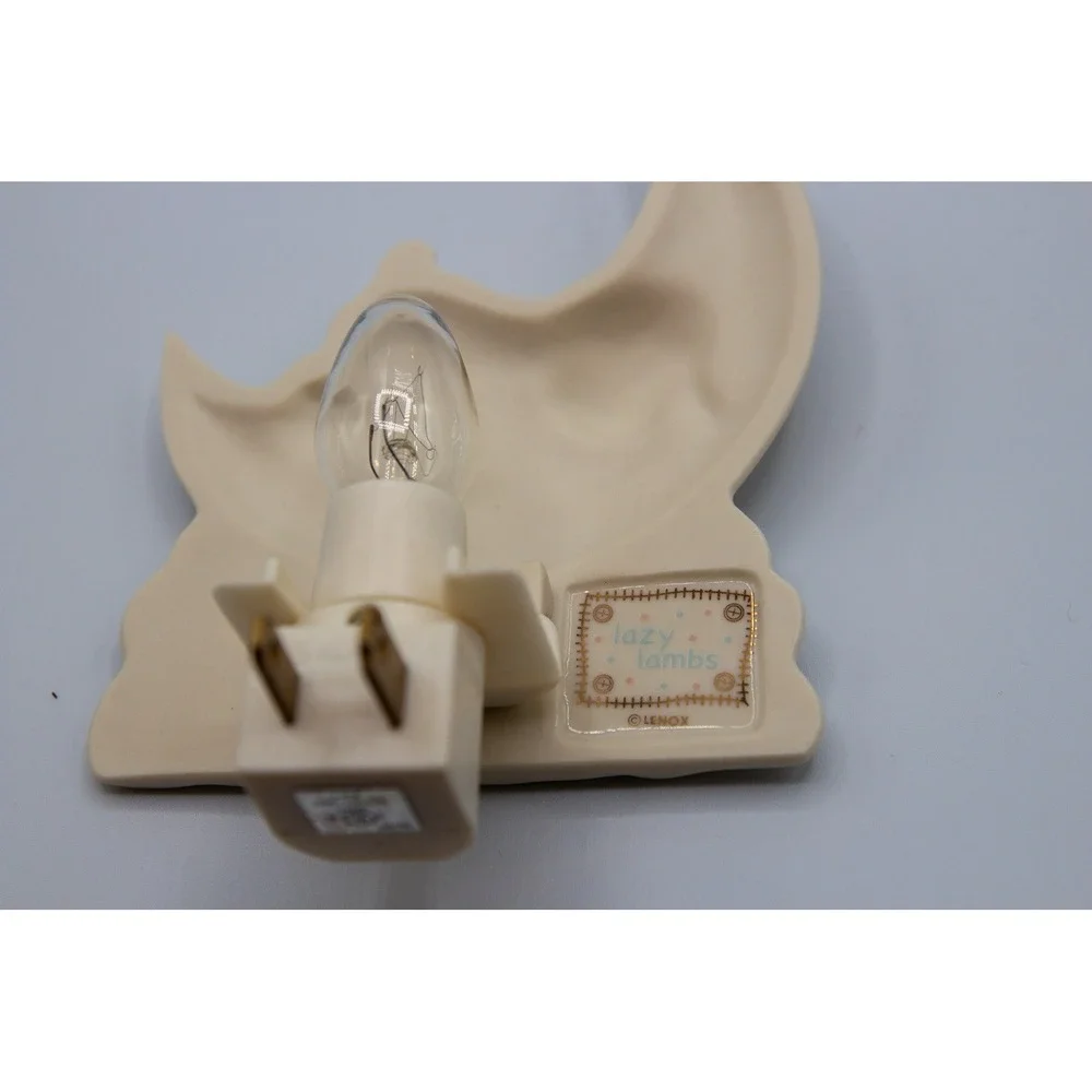 Lenox Lazy Lambs Porcelain 4-Piece Bundle Keepsake Box Night Light Plaque‎ Bowl
